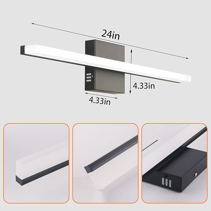 LED Bathroom Vanity Light, 14W Bathroom Mirror Light Fixtures, 3 Color - Image 5