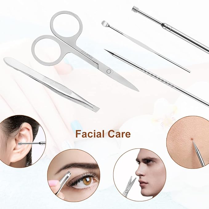 Nail Clippers Set 18 Pieces Stainless Steel Manicure Kit, Professional Grooming - Image 5