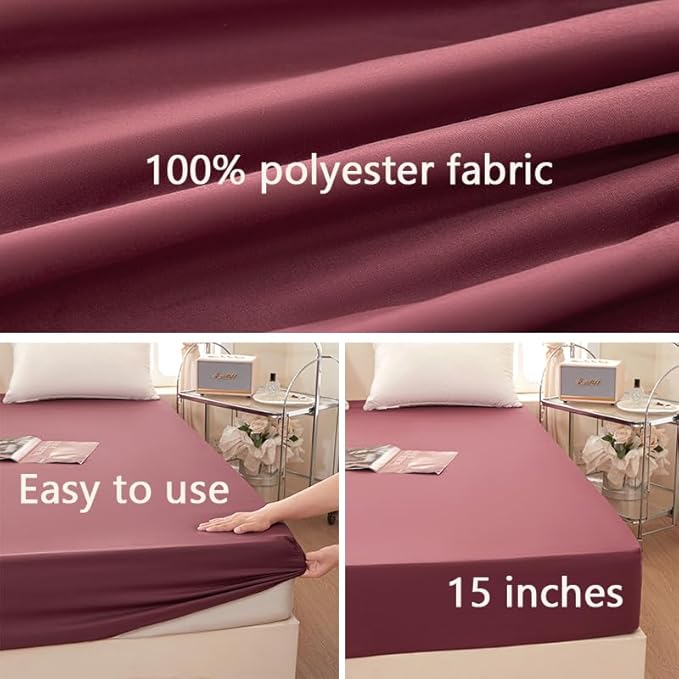 Bedding Queen Size Fitted Sheet Only- Bottom Matress Fitted Sheet-Fits 15inches - Image 3