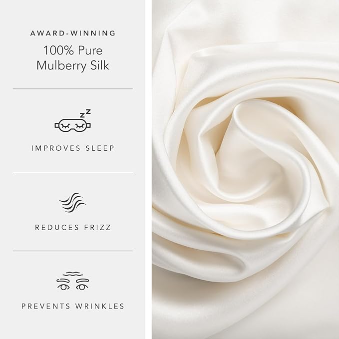 Fishers Finery 30mm 100% Pure Mulberry Silk Pillowcase Set, Quality Tested - Image 5