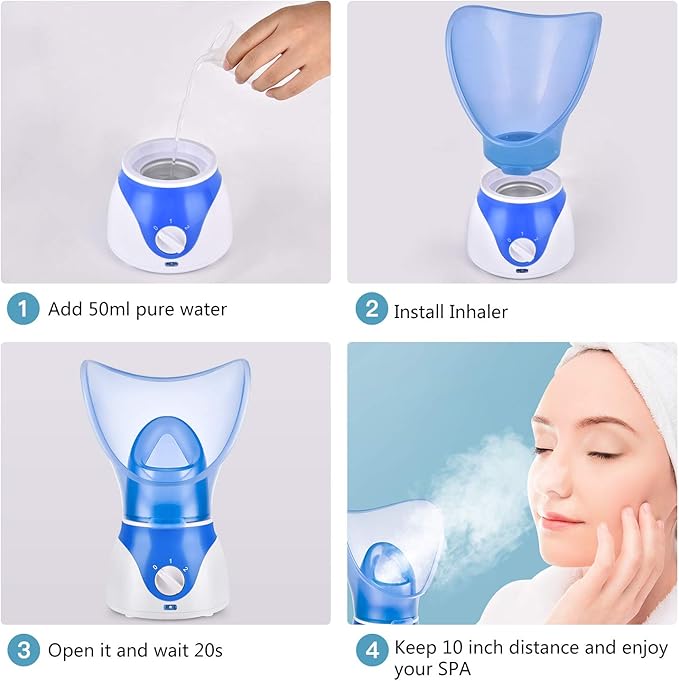 Face Steamer for Facial Deep Cleaning, Facial Steamer for Women, 2 Modes Nano - Image 7