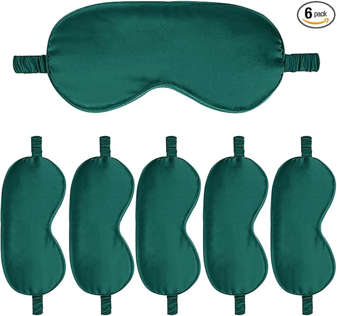 6PACK Silk Sleep Mask Satin Eye Masks Blackout Silky Eyeshade Cover Soft by WJingYiJia