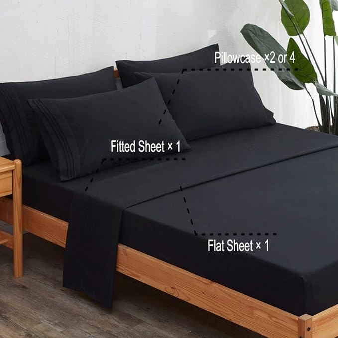 SONORO KATE Bed Sheet Set Super Soft Microfiber 1800 Thread Count Luxury - Image 2