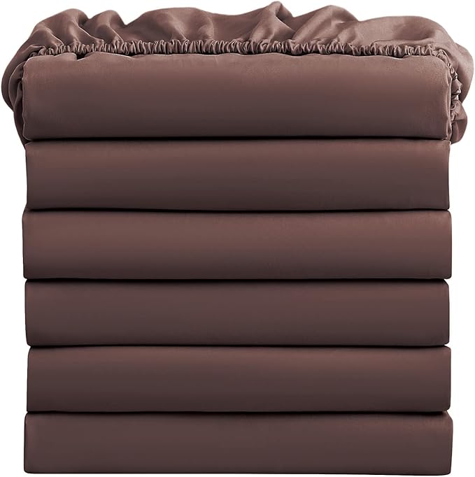 FreshCulture King Fitted Sheets, Bulk Pack of 6, Deep Pocket, Soft Microfiber by FreshCulture