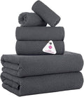 CASA COPENHAGEN Popcorn 6Pcs 100% Egyptian Cotton Large Designer Towels Gift by CASACOPENHAGEN