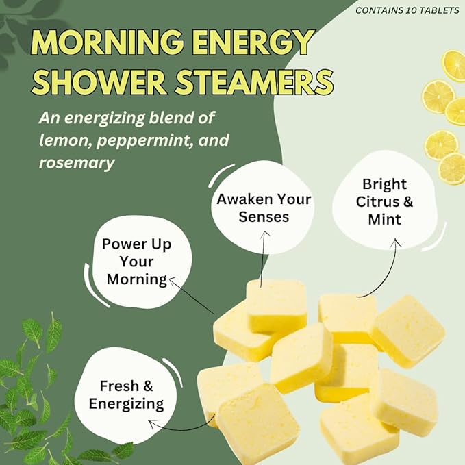 Morning Energy Shower Steamers Aromatherapy 10 Pack - Image 2