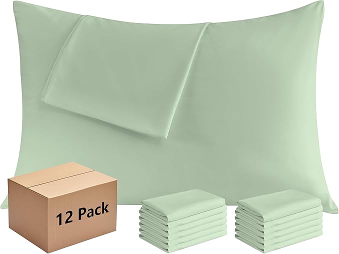 Pillowcases Queen 12 Pack, 20x30 Pillow Cases by Culve