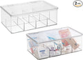 mDesign Plastic Divided First Aid Storage Box Kit by mDesign