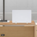 4PCS Desk Dividers Office Partitions,Privacy Desk Panel Protective, Frosted Acrylic with Clamps Classroom Privacy Shield for Offices Schools Call Centers 23.62x15.75in (White)