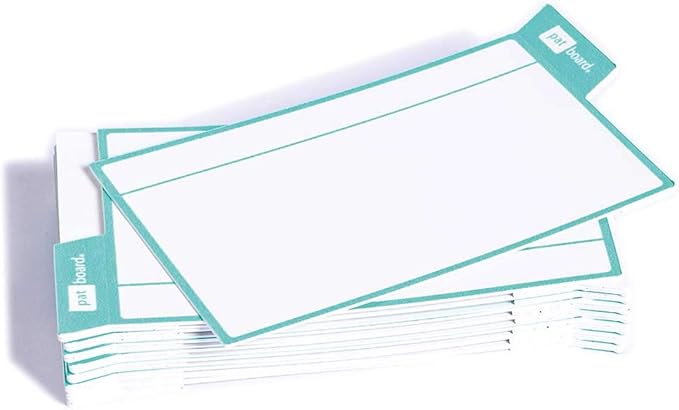 PATboard Scrum Board and Kanban Board - 16 Task Cards Medium - with nanocups® for Glass - Mint Green