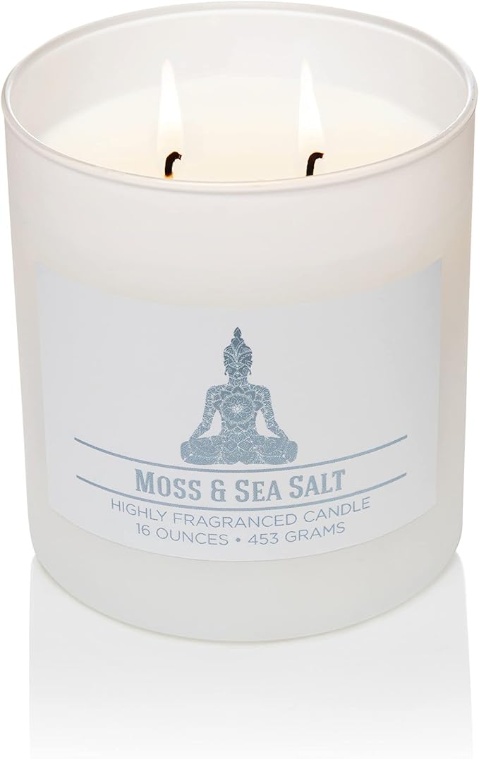 Carolina Moss & Sea Salt Scented Candle, 16 oz Wellness Relaxing Aromatherapy - Image 3