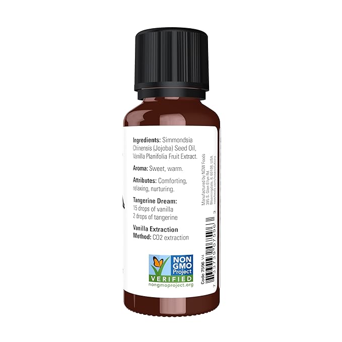 NOW Foods Essential Oils, Vanilla Oil, Blend of Pure Vanilla Bean Extract in - Image 2