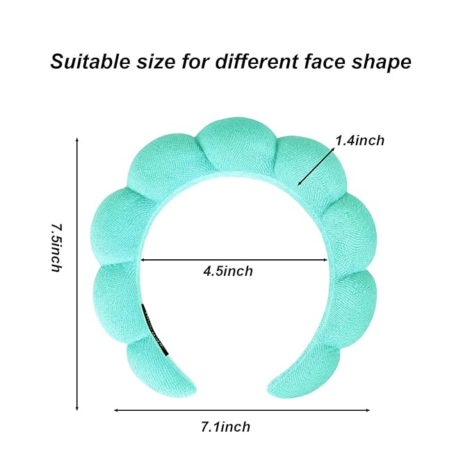 Spa Headbands for Washing Face Makeup Skin Care Women Bubble Facial Beauty - Image 2