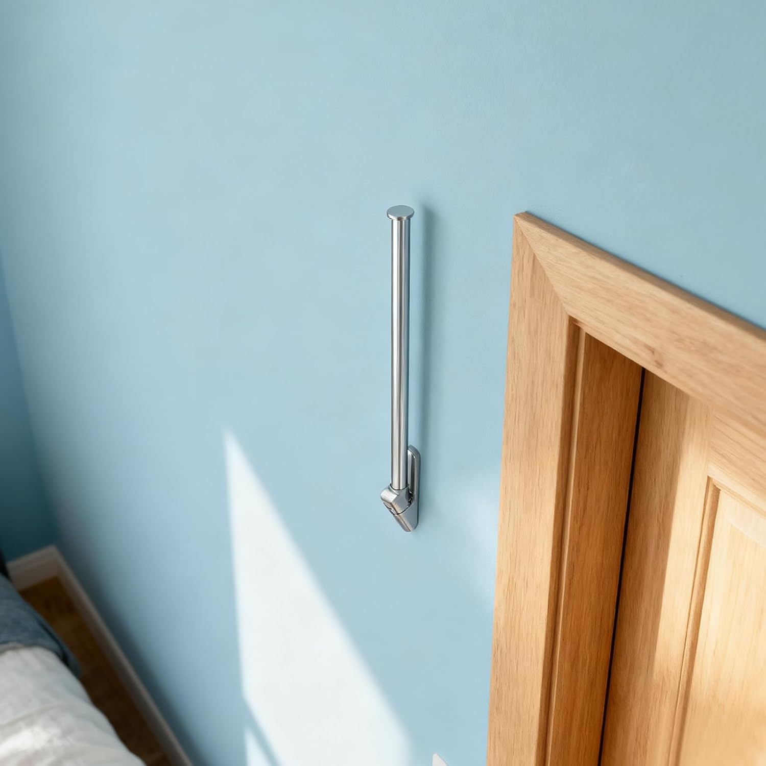 Wall Mounted Drying Rack, NEWRAIN Stainless Steel Folding Laundry Hanging Rack, Chrome Swivel Space Saving Clothes Hanger Rack for Bedroom Bathroom Laundry