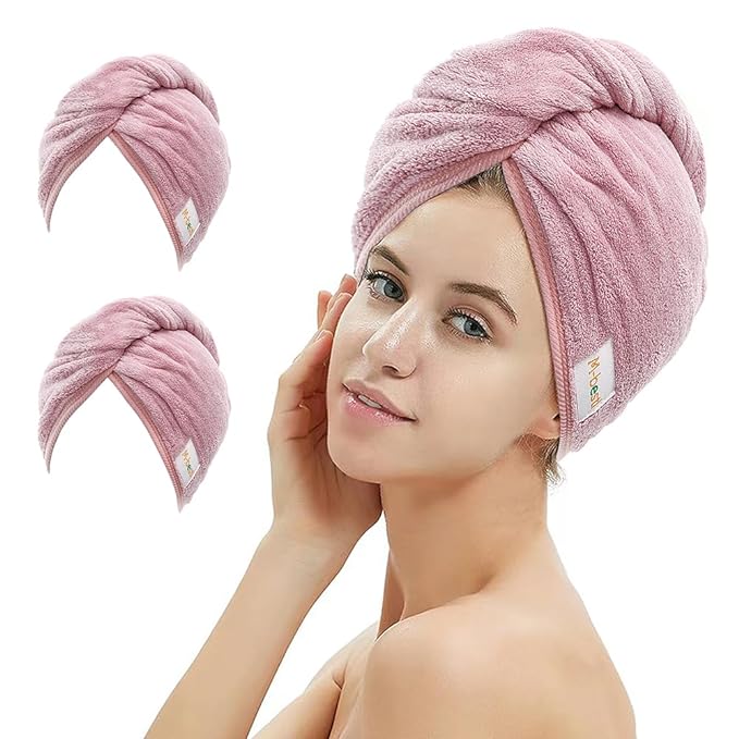 M-bestl 2 Pack Microfiber Hair Towel Wrap, Hair Drying Towel by awesomeOralcareproduct
