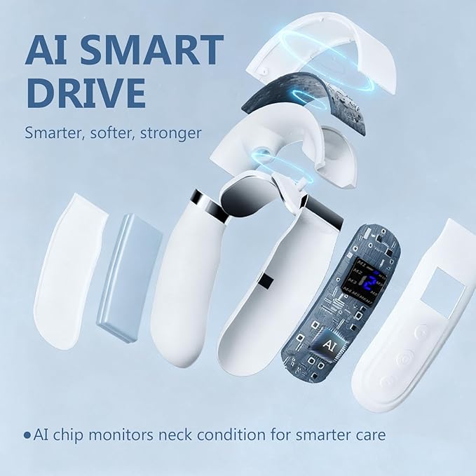 Neck Massager with Heat, Portable Cordless Neck Massager, Best Gifts - Image 3