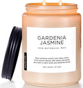 M&SENSE Large Gardenia Jasmine Scented Candles, 19.4oz Natural Soy Wax by MSENSE