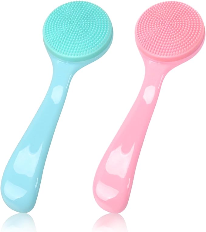 Silicone Manual Facial Cleansing Brush, NADUSEP 2 Pack Skin Friendly Soft by NADUSEP