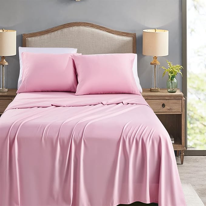 FreshCulture Twin Flat Sheets Only, Soft Microfiber Bedding Sheets - Image 2