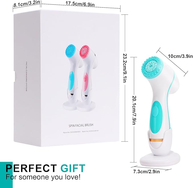 Facial Cleansing Brush, Waterproof Dual-Rotation Face Scrubber Exfoliator - Image 8