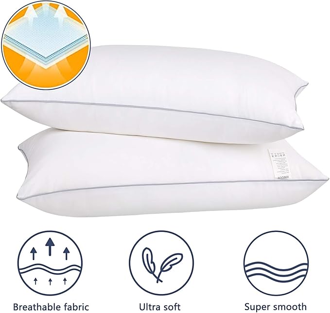HIMOON Bed Pillows for Sleeping 2 Pack, King Size Cooling Pillows Set of 2 - Image 2