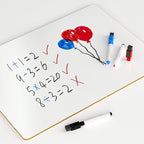 Nicpro 12 x 16 inches Lapboard Small Dry Erase Lap Board Double Sided with 3 Water-Based Pens Learning Mini Whiteboard Portable for Kid Student and Classroom Use