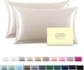 Silk Pillow Cases 2 Pack Soft Breathable and Sliky King Size Pillow Cases Set by Suatien