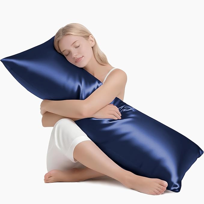 MR&HM Satin Body Pillow Cover, Soft and Breathable Body Pillow Case by MRHM
