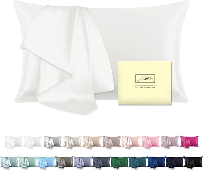 Mulberry Silk Pillowcase for Hair and Skin Pillow Case by Suatien