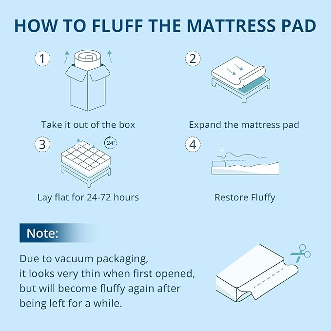 YUGYVOB California King Mattress Topper Extra Thick, and Breathable Mattress - Image 7