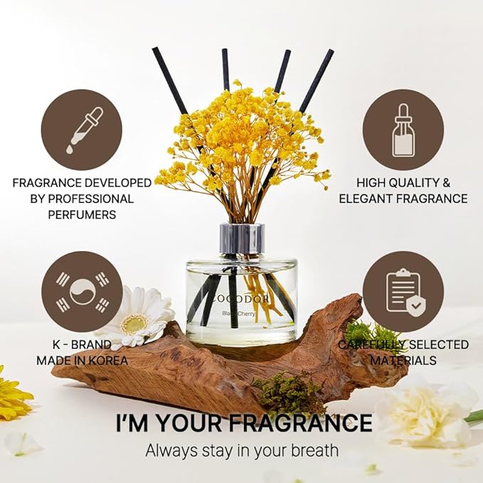 COCODOR Flower Reed Diffuser Set / 6.7oz / La Tulip Garden/Scent Diffuser - Image 2