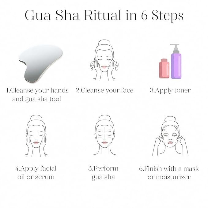 BAIMEI IcyMe Stainless Steel Gua Sha Facial Massager Tools |Relax Back Muscles - Image 7