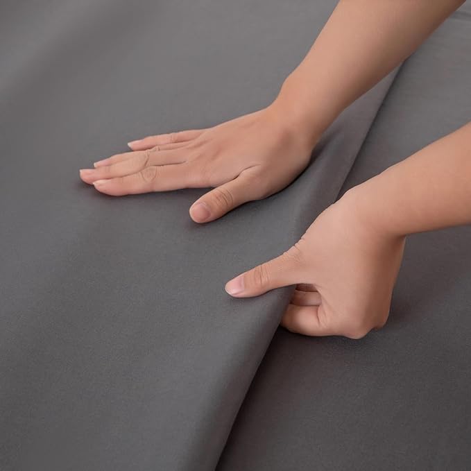 King Flat Sheet Only， 108x102Inch Dark Gray - Image 5