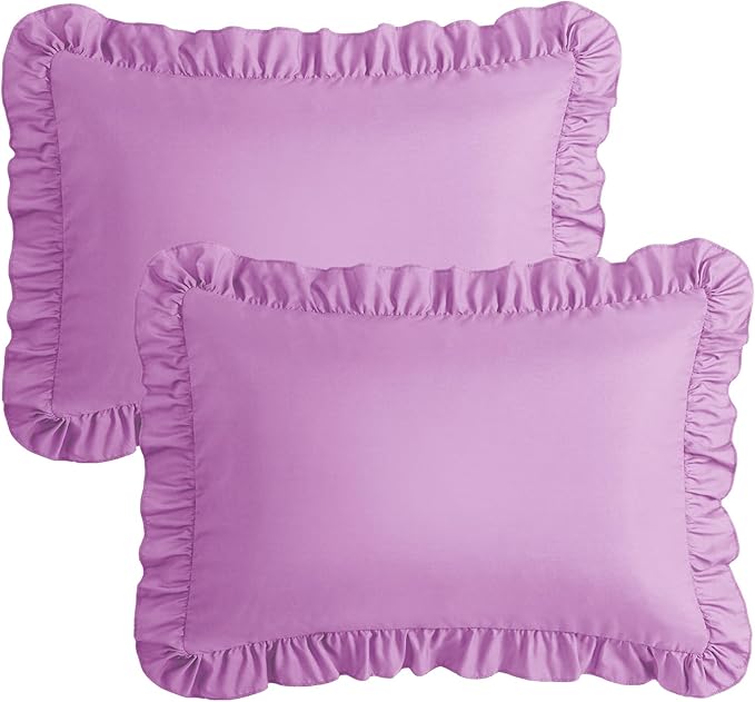 KKJIAF Ruffle Pillow Cases King Size Set of 2, Ruffled Pillow Covers - Image 7