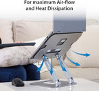 j5create Multi-Angle Aluminum Laptop Stand, Ergonomic Notebook Riser, Suitable for MacBook, Dell, HP, Lenovo, Fits Most laptops up to 16" (JTS127)