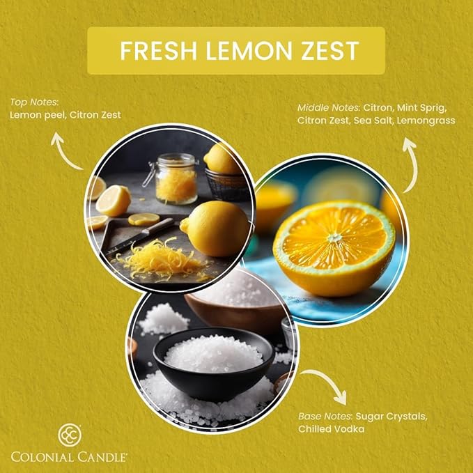 Colonial Candle Fresh Lemon Zest Scented Wax Melts, Wax Melt Warmer Cubes - Image 2