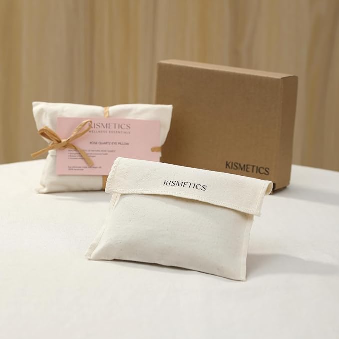 Weighted Eye Pillow for Relaxation, SPA and Travelling, 100% Natural Rose Quartz - Image 5