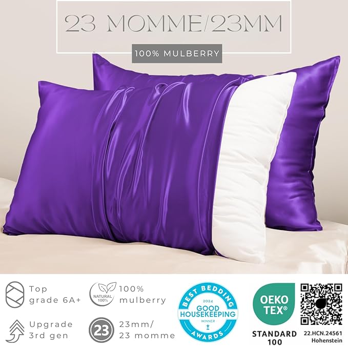 PROMEED 23 Momme Silk Toddler Pillowcase 13x18, Both Sides Highest Grade 6A+ - Image 2