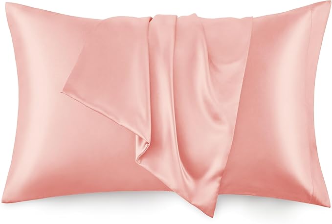 Love's cabin Satin Pillowcase Set of 2 Standard Size 20x26, Cooling Pillow by Lovescabin