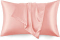 Love's cabin Satin Pillowcase Set of 2 Standard Size 20x26, Cooling Pillow by Lovescabin