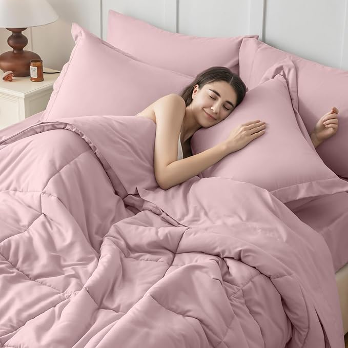 JOLLYVOGUE Queen Comforter Set, Ultra-Soft Bed in a Bag Queen Size 7 Pieces - Image 6
