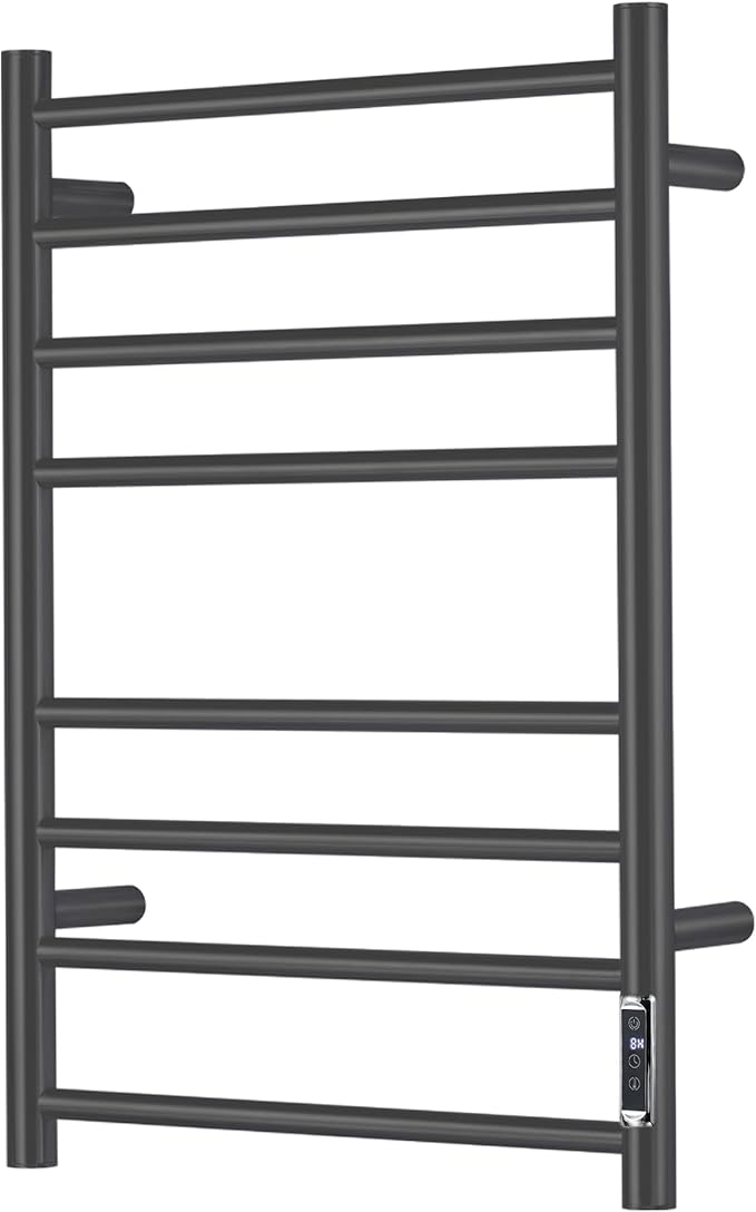 Towel Warmer Bathroom Wall Mounted Drying Rack Plug-in Electric Heated Towel by SHARNDY