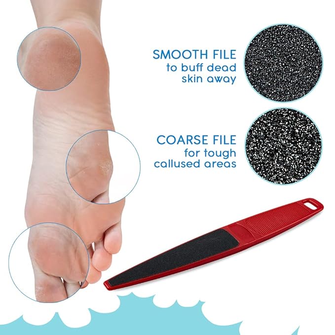 Flowery Original Swedish Clover Red Foot File – Stainless Steel Pedicure Foot - Image 3