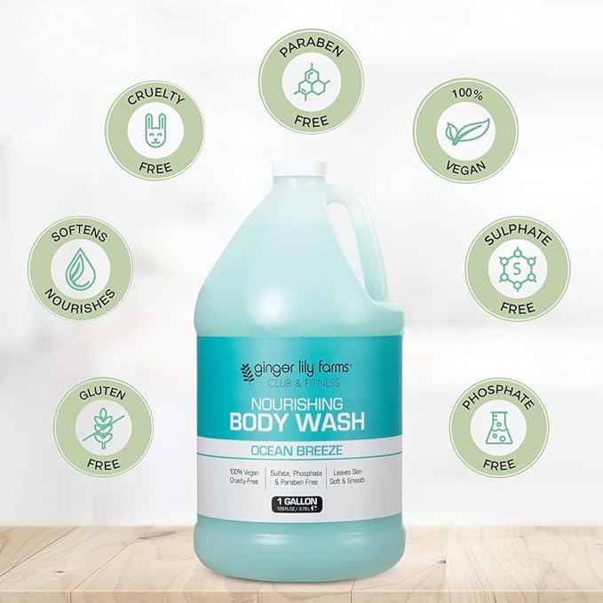 Ginger Lily Farms Club & Fitness Nourishing Body Wash, 100% Vegan & Cruelty-Free - Image 5