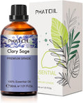 Clary Sage Essential Oil, 1.01Fl.Oz PHATOIL Pure Essential Oil Singles by PHATOIL