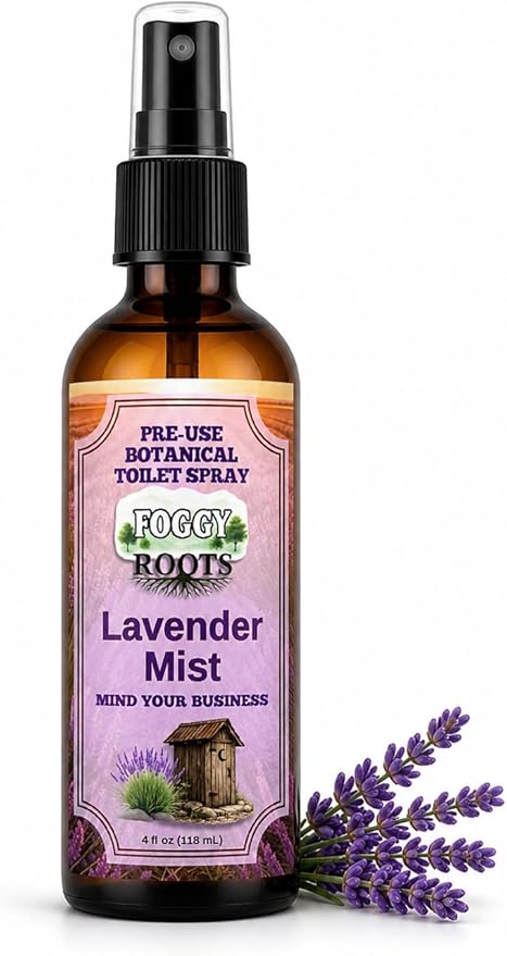 Lavender Toilet Spray – Stops Odor Before It Starts, Bathroom Odor Eliminator by FoggyRoots