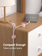 Magnetic Cable Clips, Adjustable Cord Holder Management, Adhesive Wire Keeper Organizer for Home Office Desk Phone PC Car Wall Desktop Nightstand Appliance (9-PCS Purple)