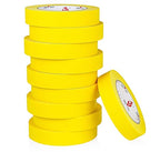 BOMEI PACK Yellow Painters Tape 1 Inch Bulk - Paint Tape 10 Rolls x 1 Inch x 55 Yards - Painter's Tape Yellow Masking Tape for Walls Painting, DIY Crafting, and School Projects, Total 550 Yards
