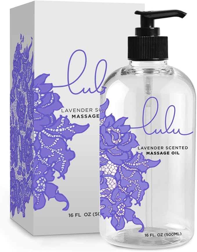 Lulu Lavender Massage Oil with Jojoba & Lavendar Oils, Nourishing Aromatic by LuluLubesandMassageoils