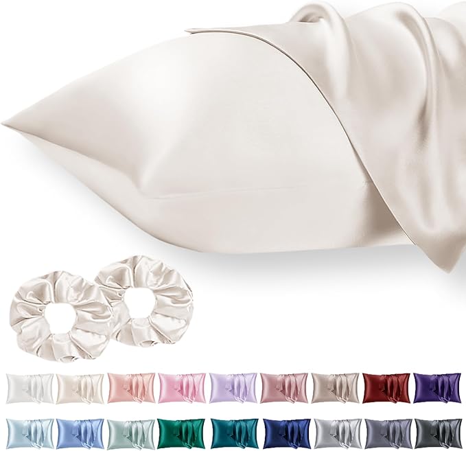 Satin Pillowcase for Hair 2pc, Similar to Silk Pillow Cases, Easier Care Than by Vielit